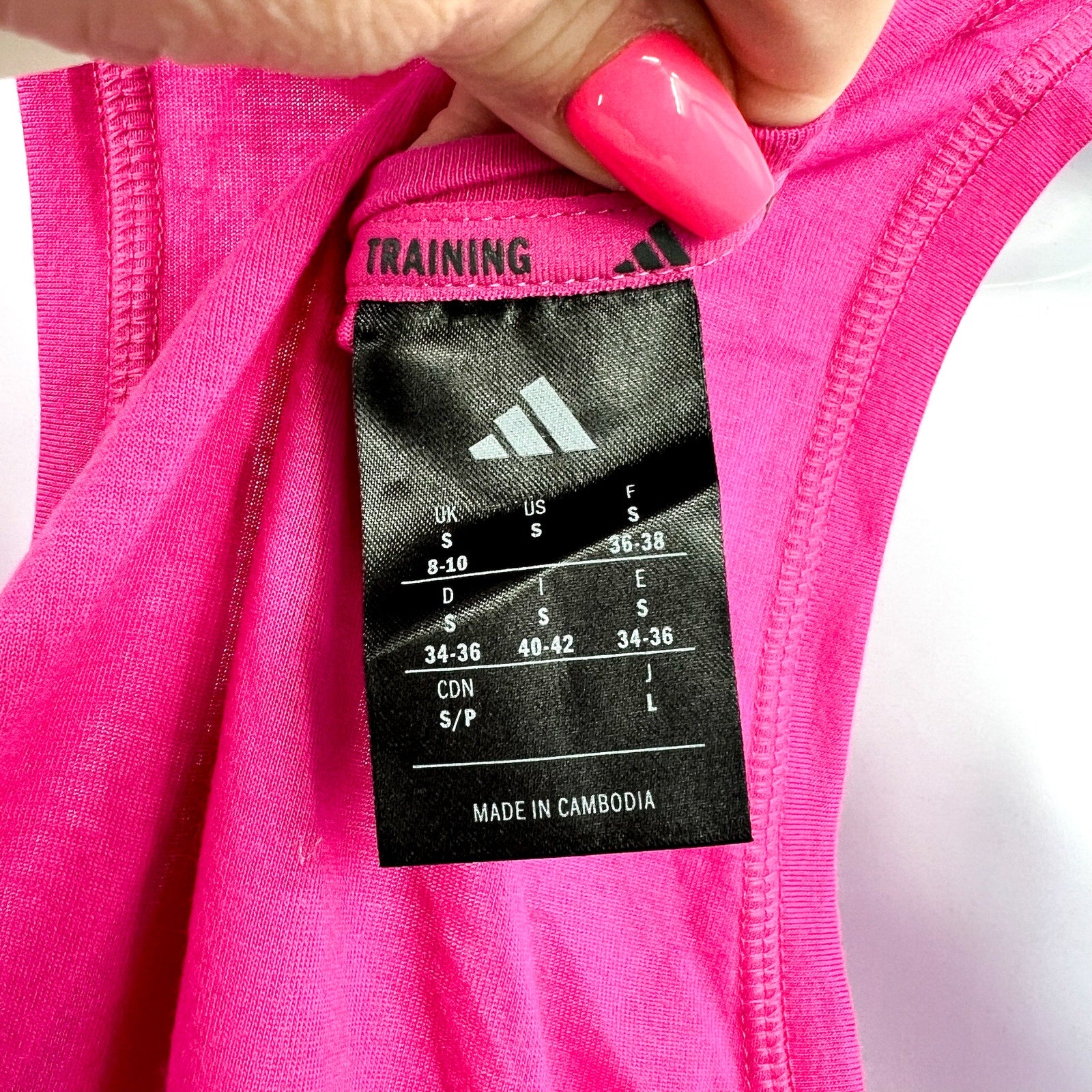 ADIDAS Womens Train Essentials Boxy Workout Tank Top Small Pink NWT