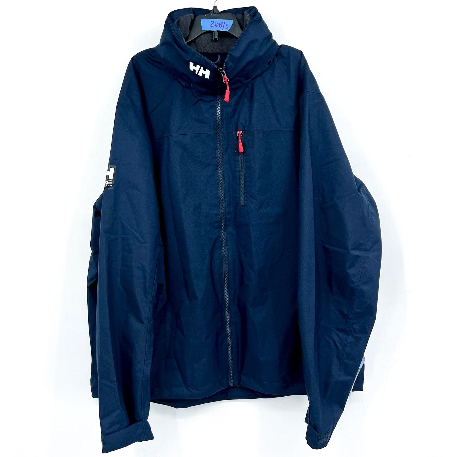 Helly Hansen Mens Crew Midlayer Sailing 2.0 Jacket 2XL Navy Blue Hood WP NWT