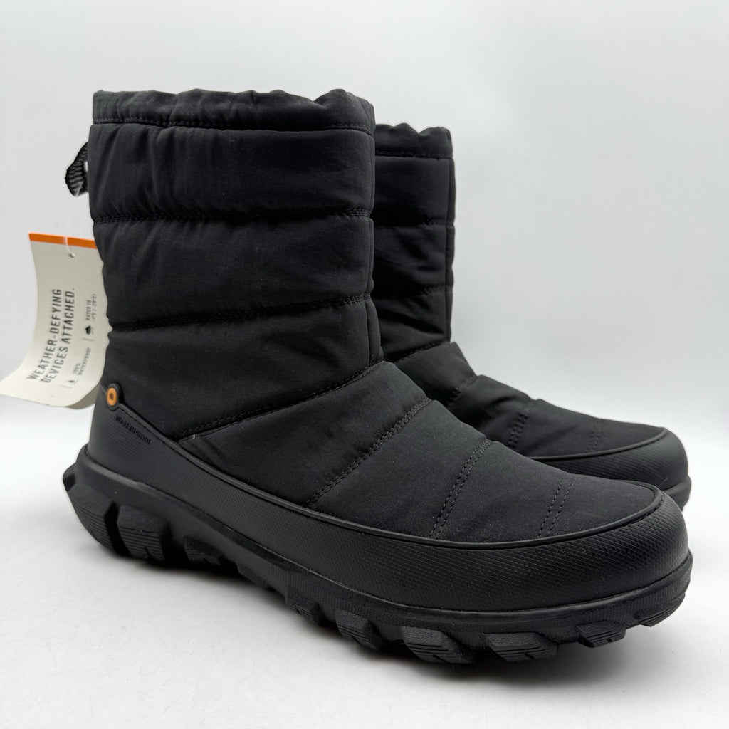 Bogs Womens Cedar Quilt Winter Boots Size 8.5 EU 39.5 Black Waterproof NIB