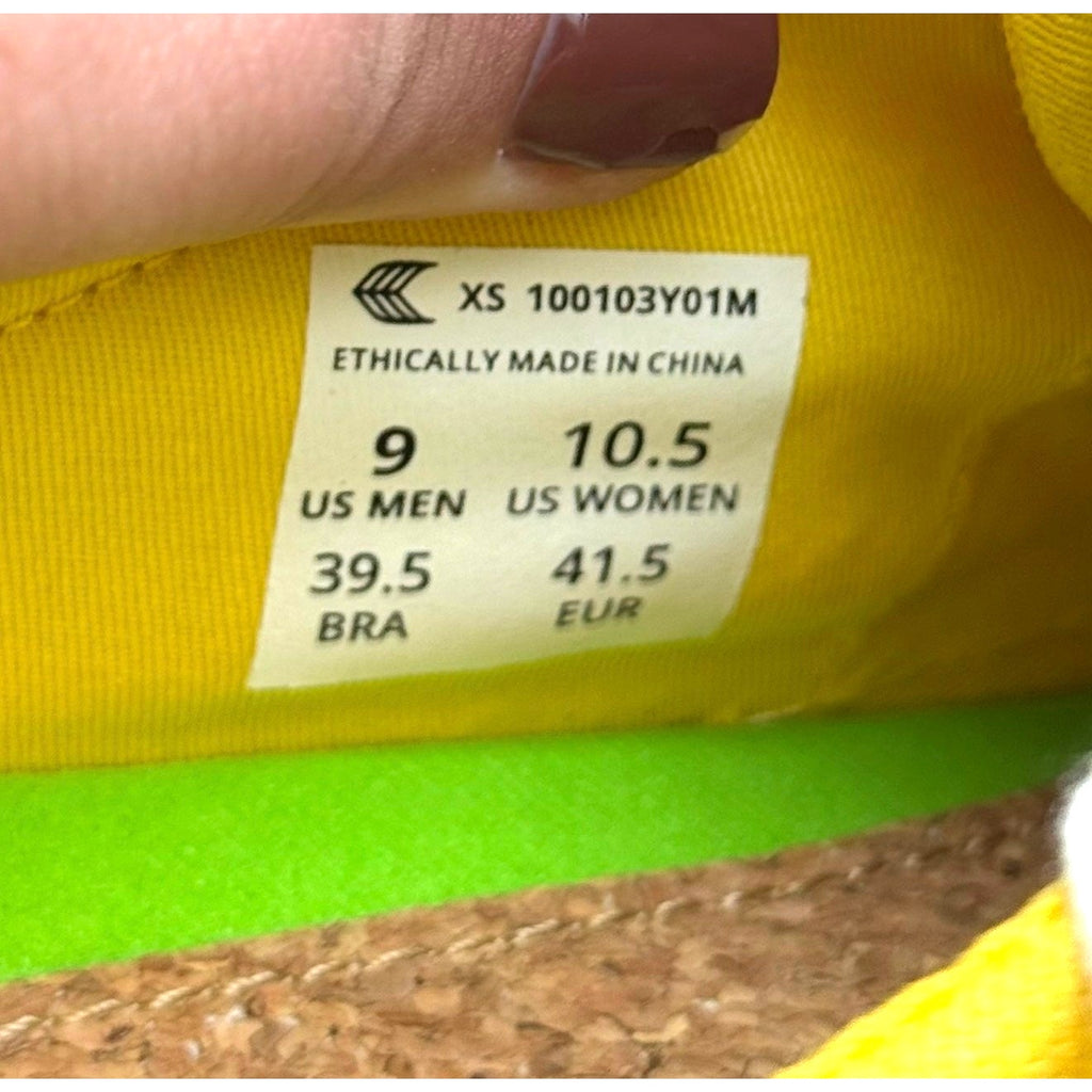 Cariuma OCA Low Canvas Sneaker Men's 9 Women's 10.5 Yellow Organic Cotton NIB