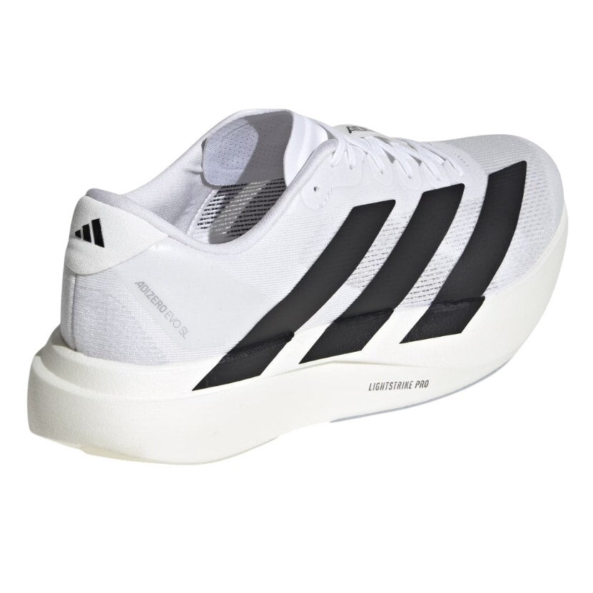 Adidas Mens Adizero Evo SL Running Sneakers US 9.5 M White Black Athletic NWT