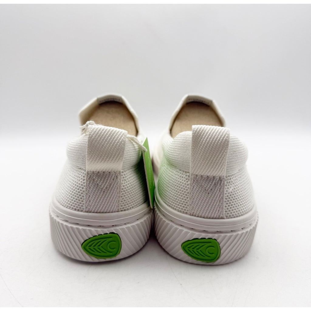 Cariuma IBI Slip On Sneakers Womens 8.5 Mens 7 All White Knit Bamboo NIB