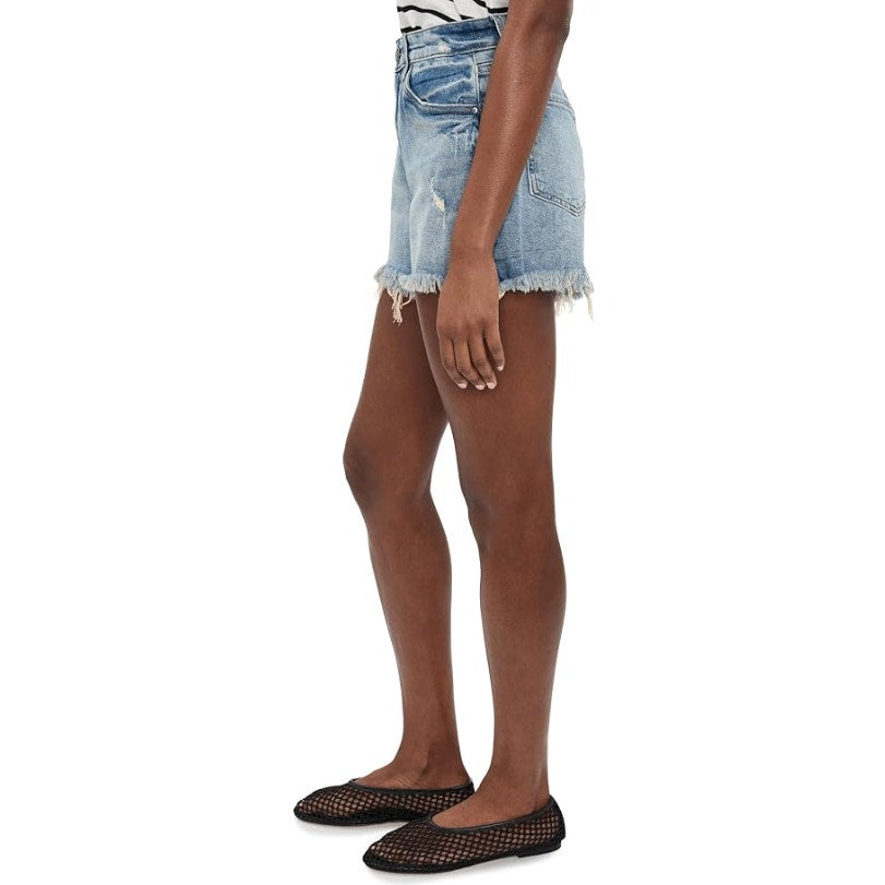 KUT FROM THE KLOTH Jane Jean Shorts Size 0 Proactive Blue Fray Hem NWT
