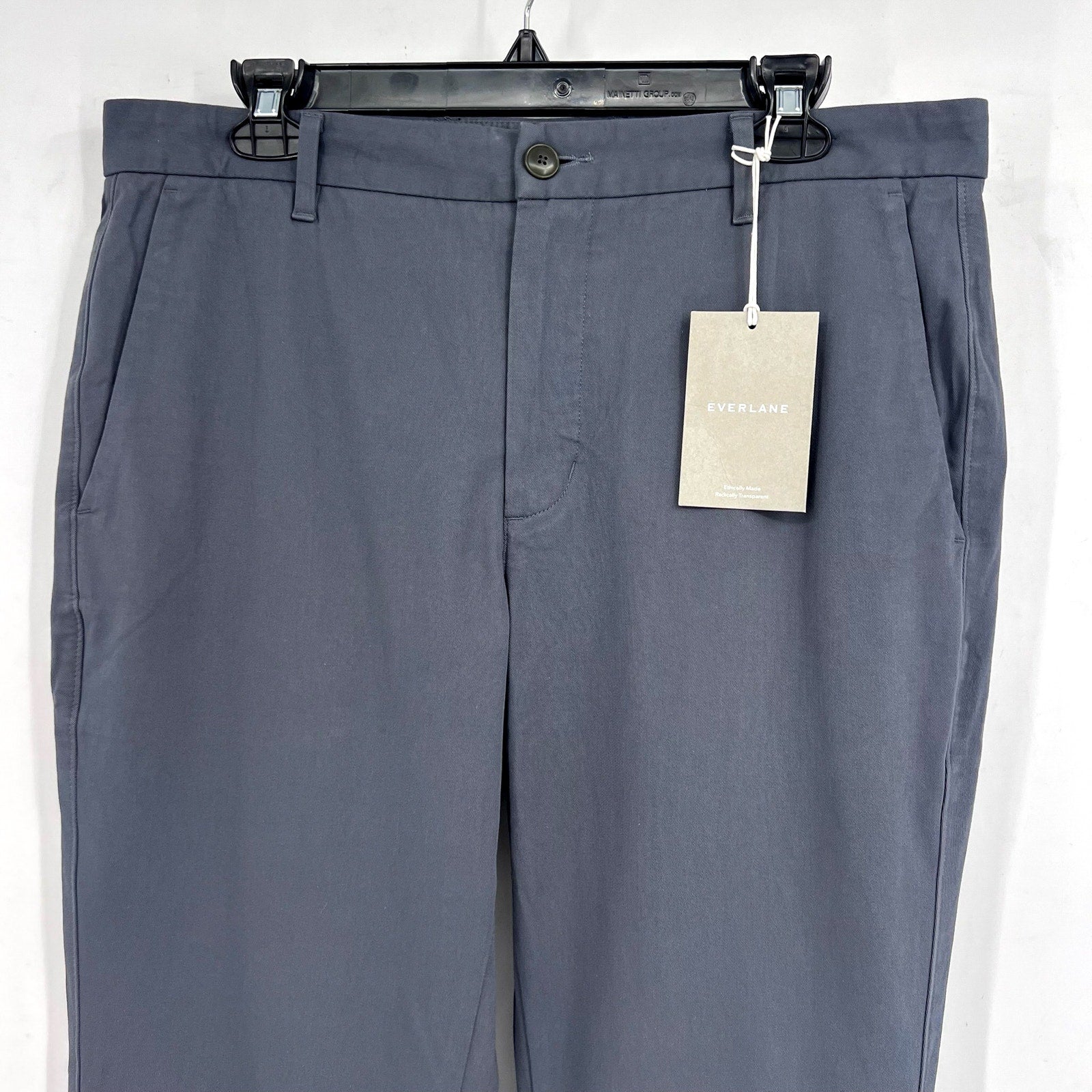 EVERLANE Men's The Performance Chino 34x32 Slate Blue Uniform Slim Fit Pants NWT