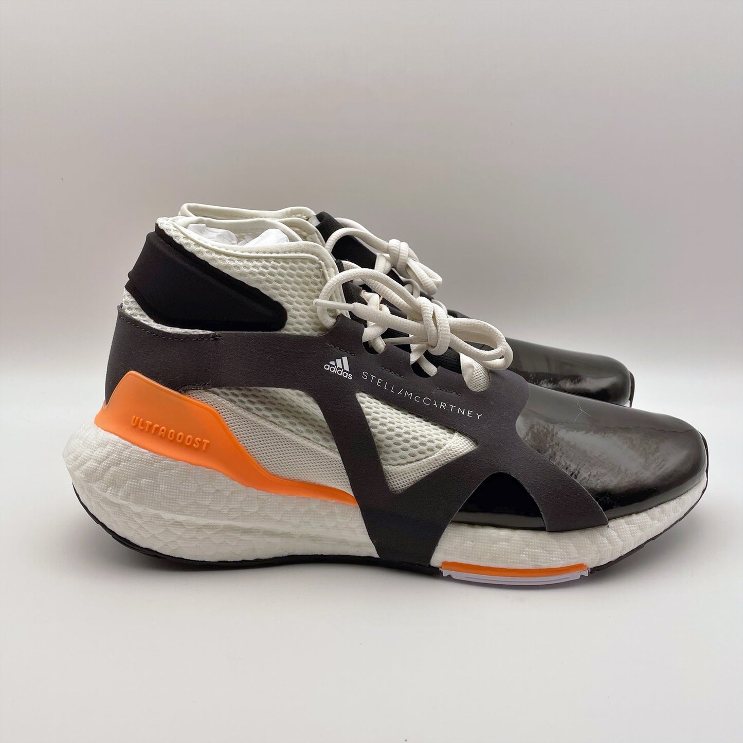 Adidas by Stella McCartney Womens Ultraboost 21 Sneakers US 9.5 Black Orange NIB