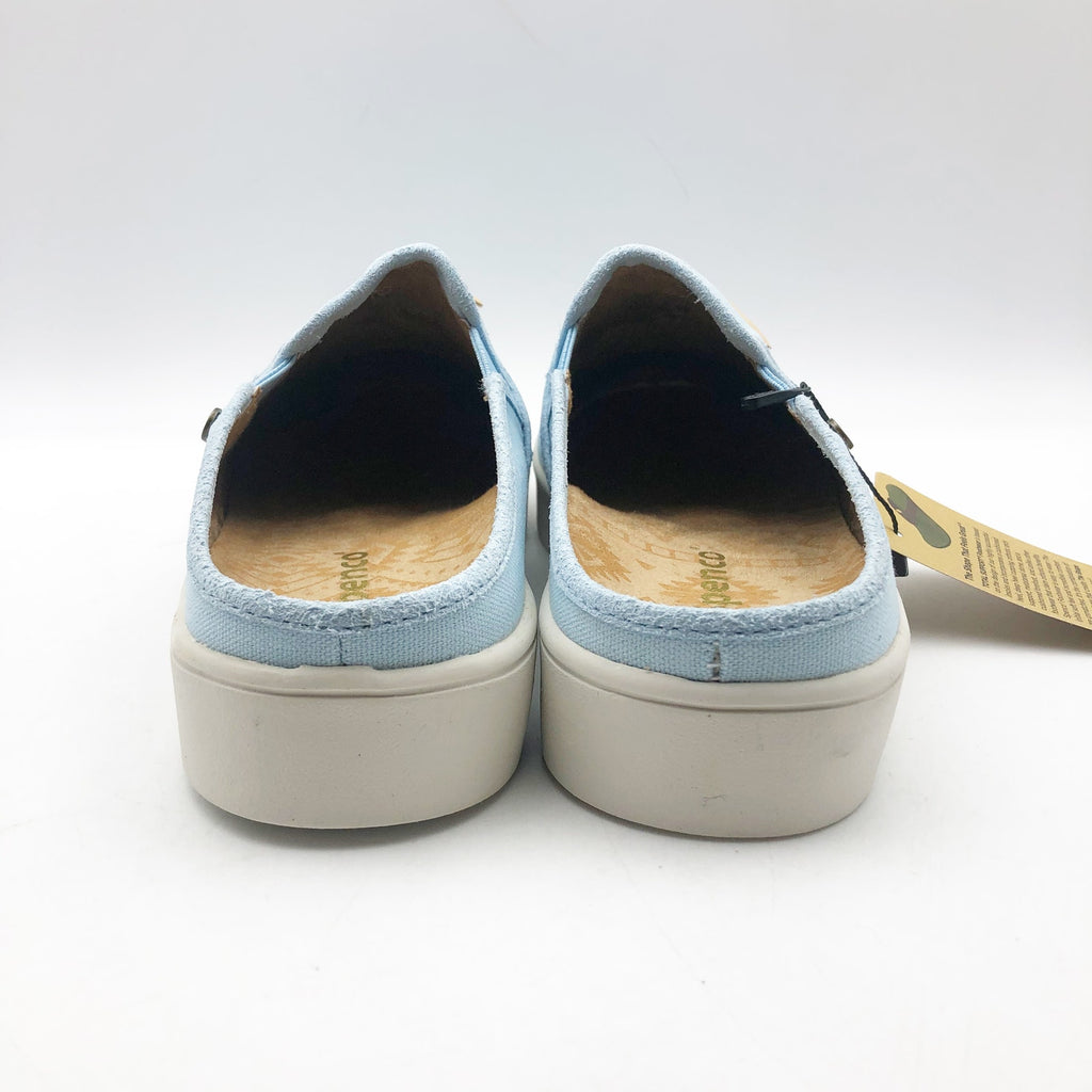 Spenco Womens Audrey Casual Slides 8 WIDE Cool Blue Slip On Sneaker Mule NIB
