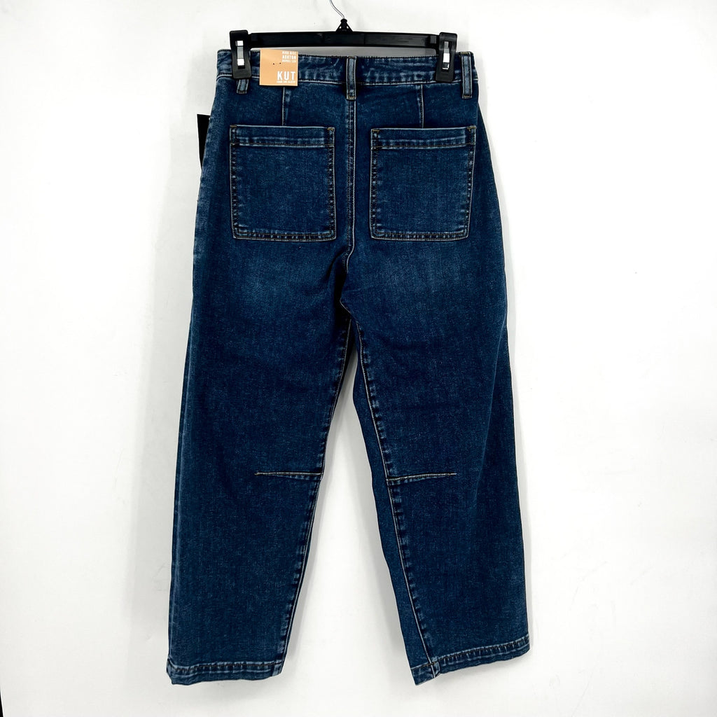 KUT FROM THE KLOTH Women's Ashton Barrel Leg Jeans Size 0 Blue Medium Wash NWT