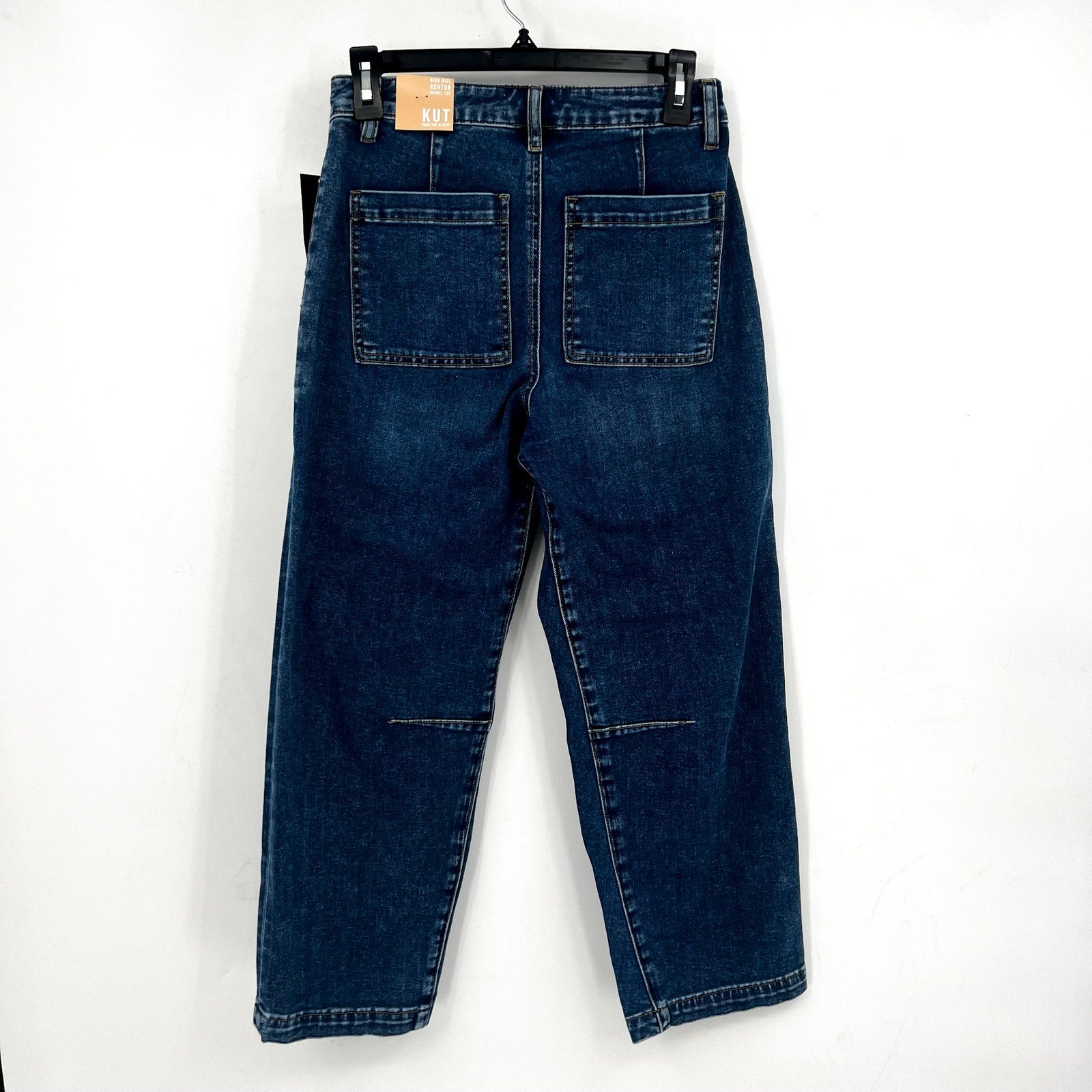 KUT FROM THE KLOTH Women's Ashton Barrel Leg Jeans Size 0 Blue Medium Wash NWT