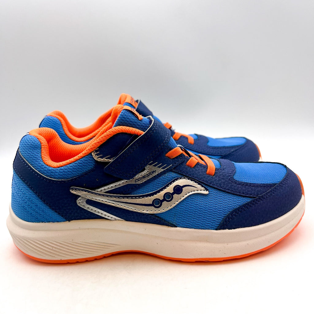 SAUCONY Big Kid's Cohesion KDZ A/C Athletic Shoes Size 6M Blue Orange NWOB