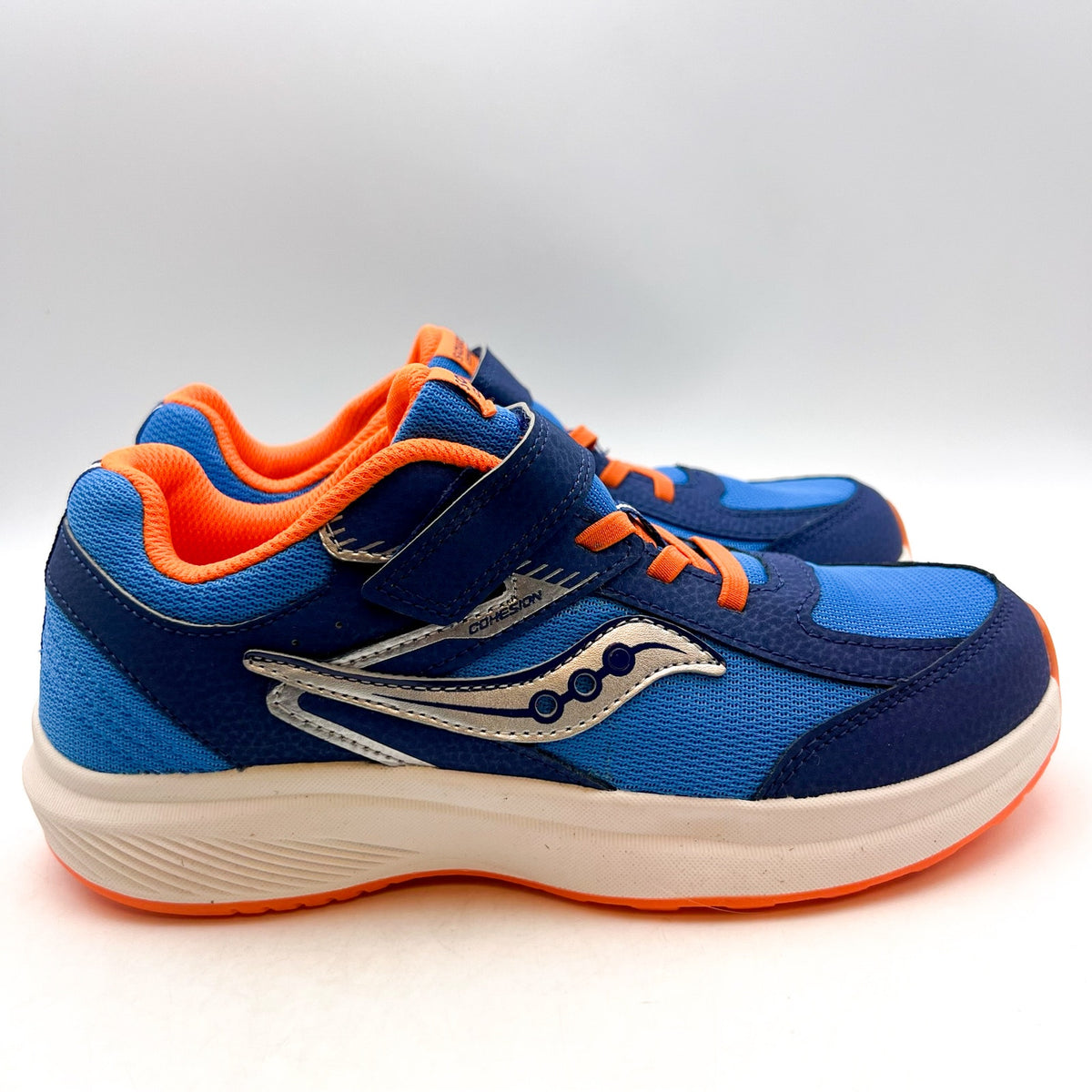 SAUCONY Big Kid's Cohesion KDZ A/C Athletic Shoes Size 6M Blue Orange NWOB