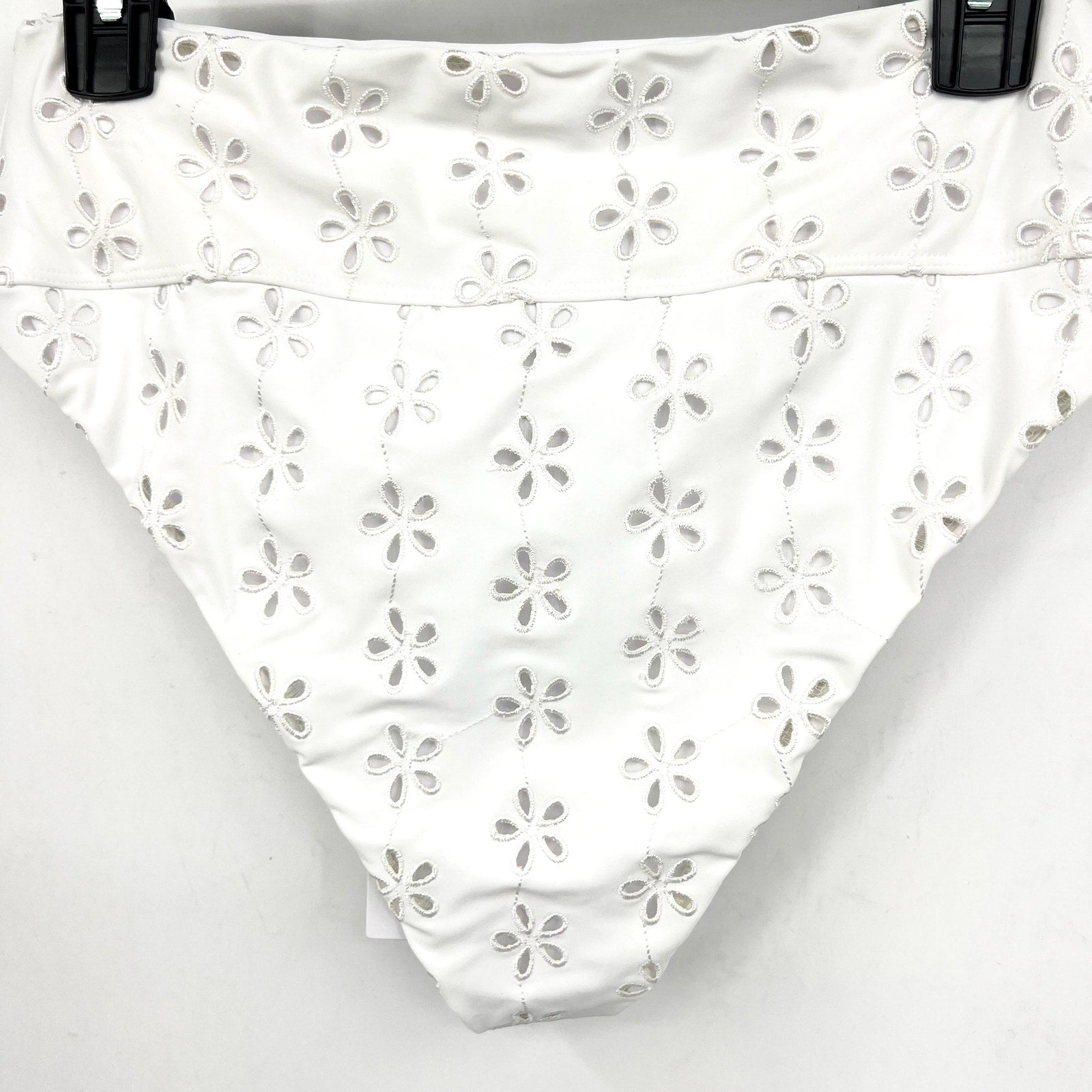BEACH RIOT Women's Hazel Eyelet Bikini Bottom XS White Magnolia NWT