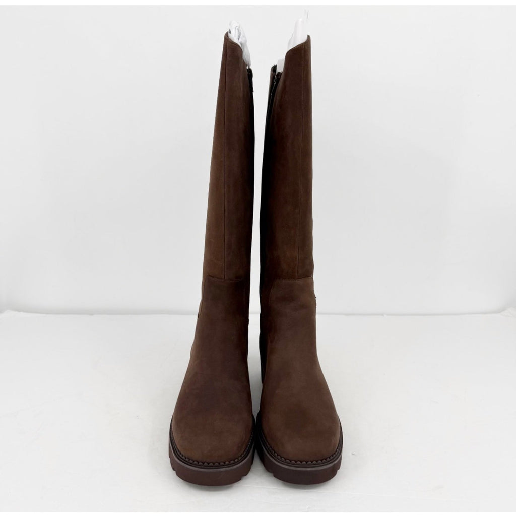 VIONIC Womens Fallbrook Knee High Boots Size 8.5M Wide Calf Brown Leather NIB