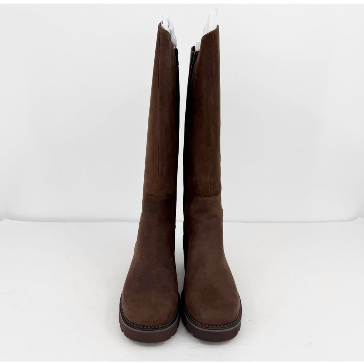 VIONIC Womens Fallbrook Knee High Boots Size 8.5M Wide Calf Brown Leather NIB