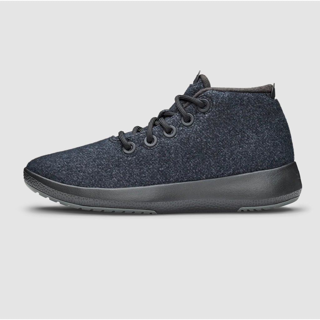 ALLBIRDS Womens Wool Runner-up Mizzles Sneakers Size 8 Black High Tops NWOB