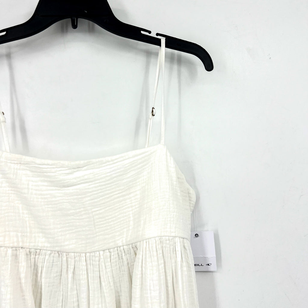 O'NEILL Women's Hadia Mini Slip Dress Medium White Gauze Lightweight Summer NWT