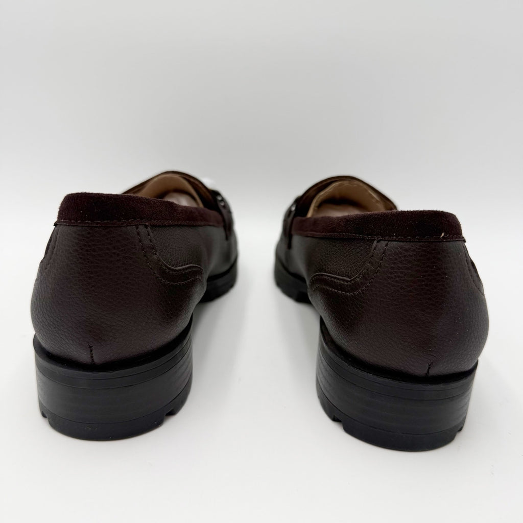 LifeStride Womens Logan Flat Loafers Size 8.5 M EU 39 Chocolate Brown NIB