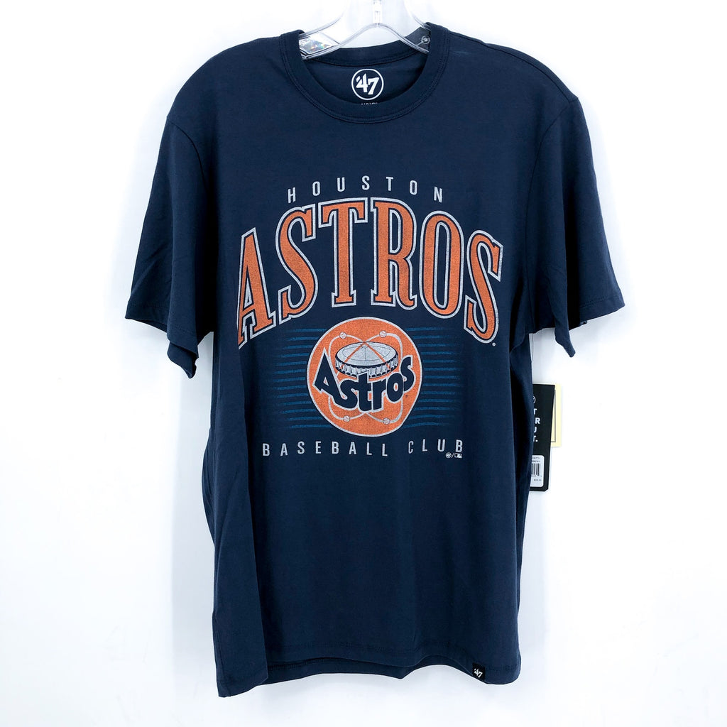 47 BRAND Men's Houston Astros Baseball Club Franklin Tee Small Atlas Blue NWT