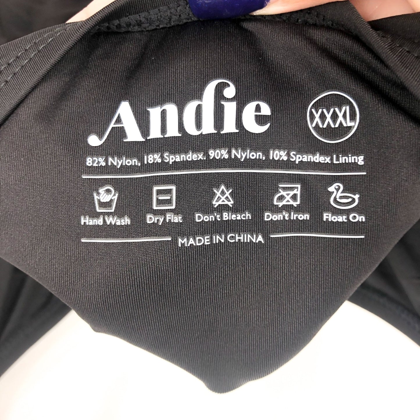 ANDIE SWIM Amalfi Classic One Piece Swimsuit 3XL US 20 Black