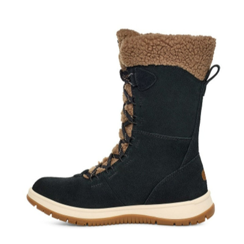 UGG Womens Lakesider Tall Winter Boots Size 5 EU 36 Black Suede Waterproof NWOB
