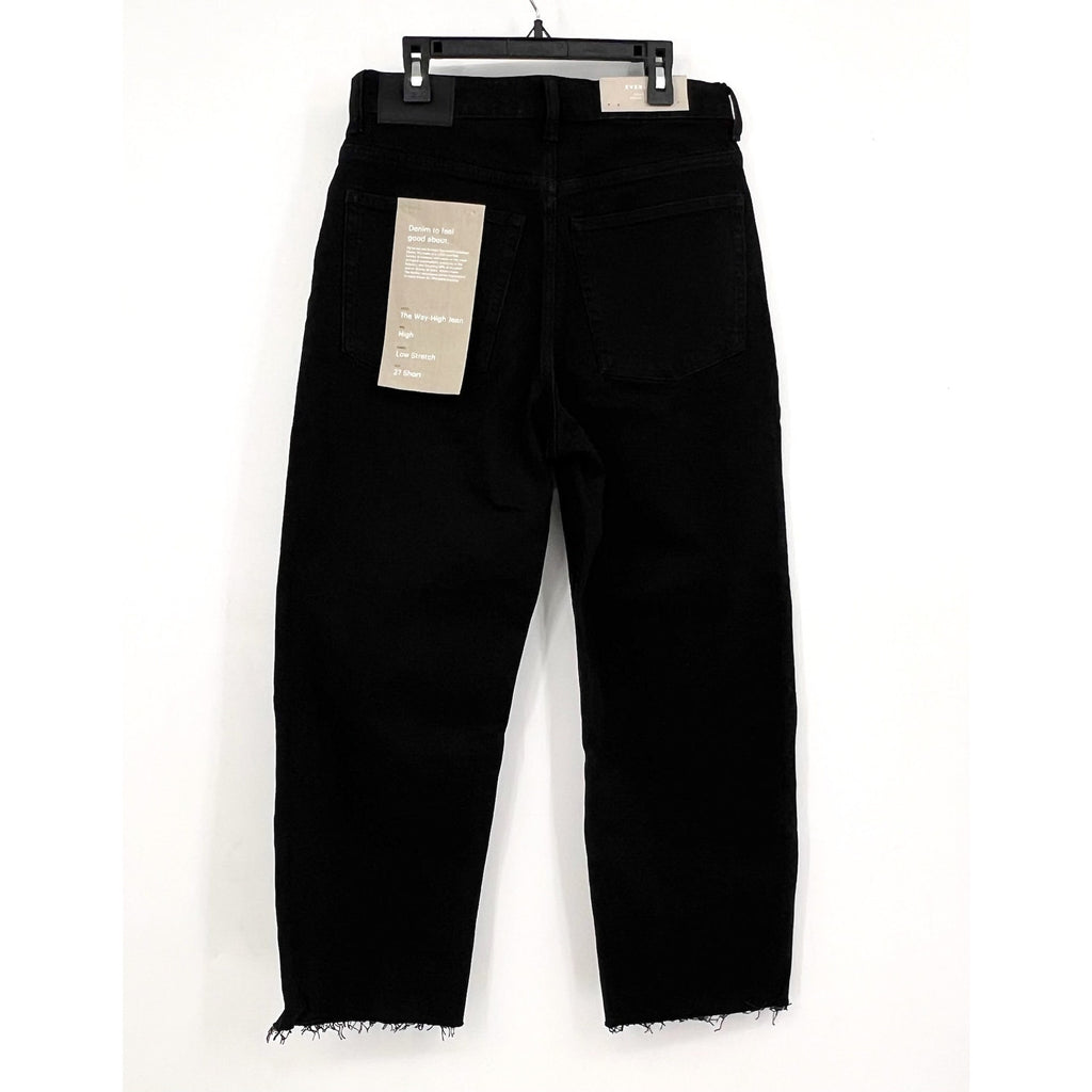 EVERLANE Women's The Way-High Jeans 27x25 Size 4 Coal Black Low Stretch NWT