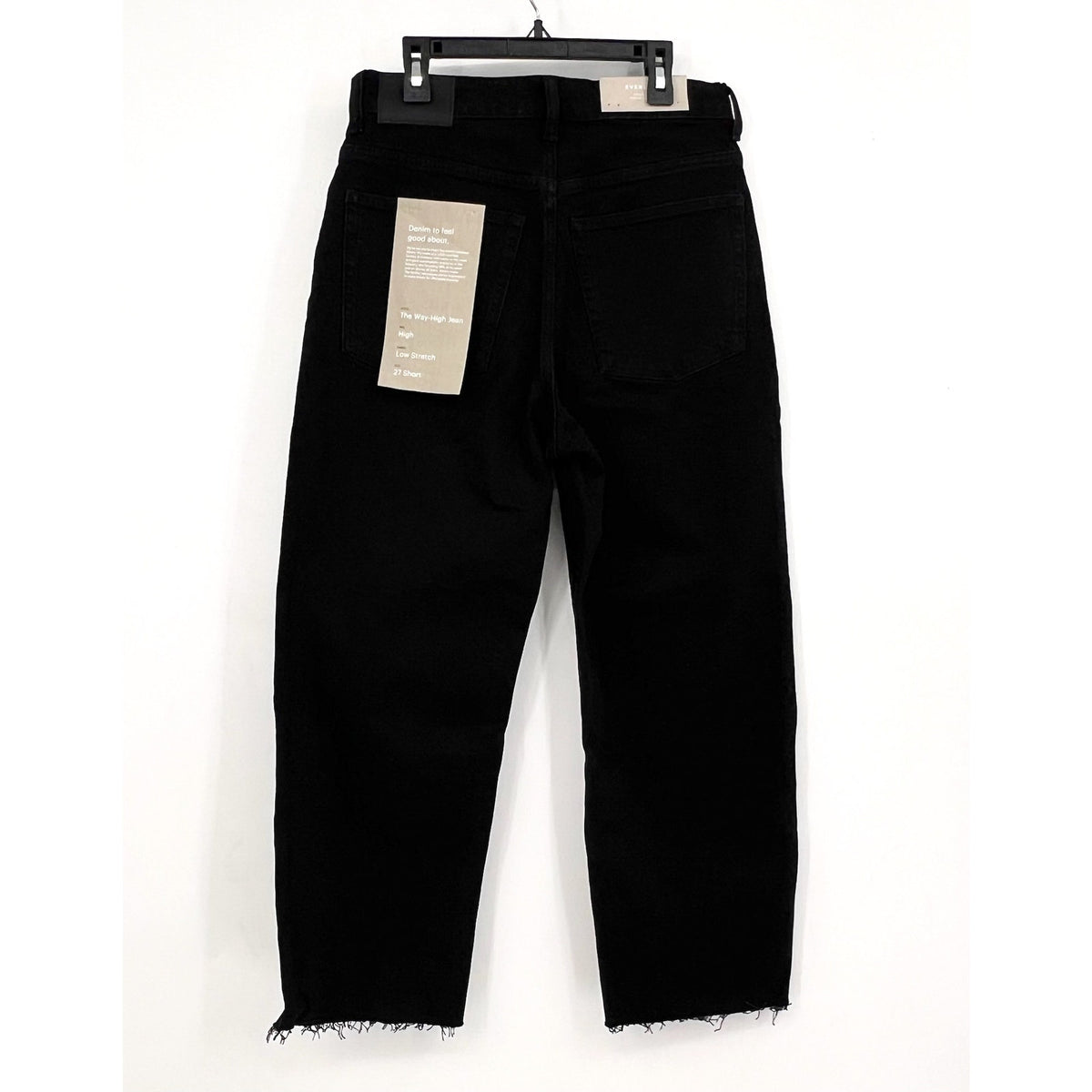 EVERLANE Women's The Way-High Jeans 27x25 Size 4 Coal Black Low Stretch NWT