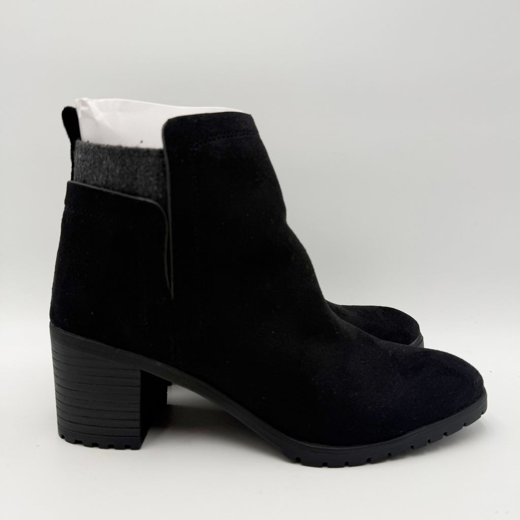 LifeStride Womens Maggie Ankle Booties Size 7 Wide EU 37 Black NWOB