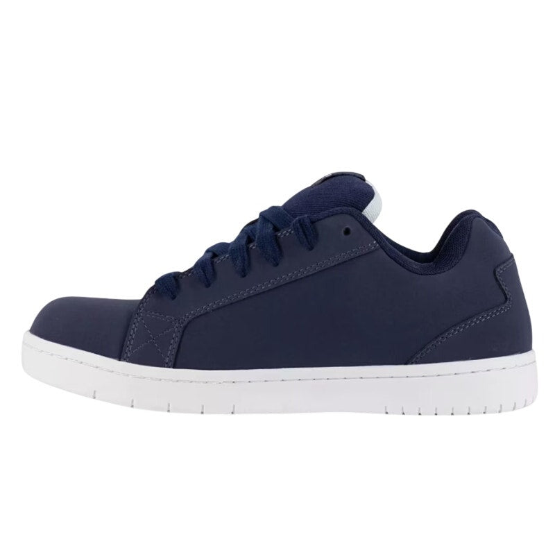 Volcom Mens Stone Comp Toe Work Shoes US 9.5 Navy Blue Leather EH SR NIB