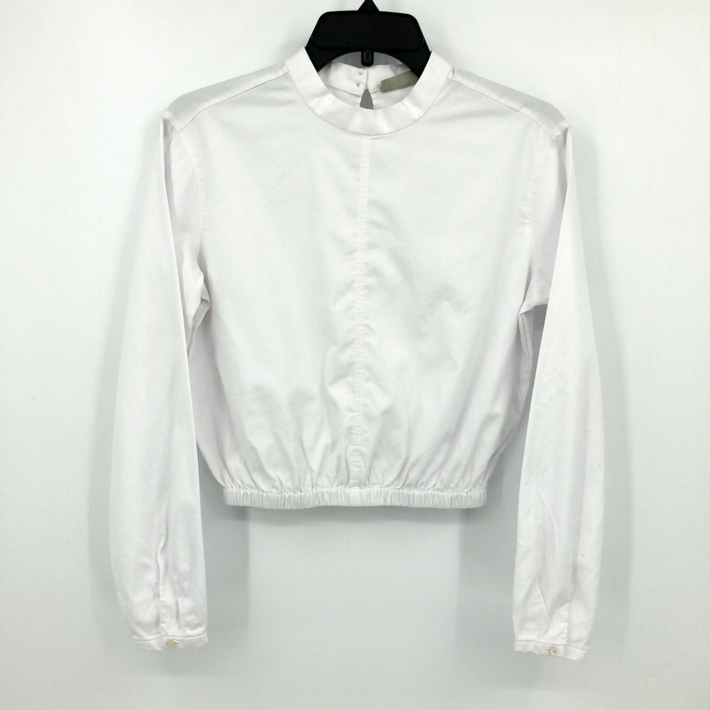 EVERLANE Women's The Mockneck Bubble Top White XXS