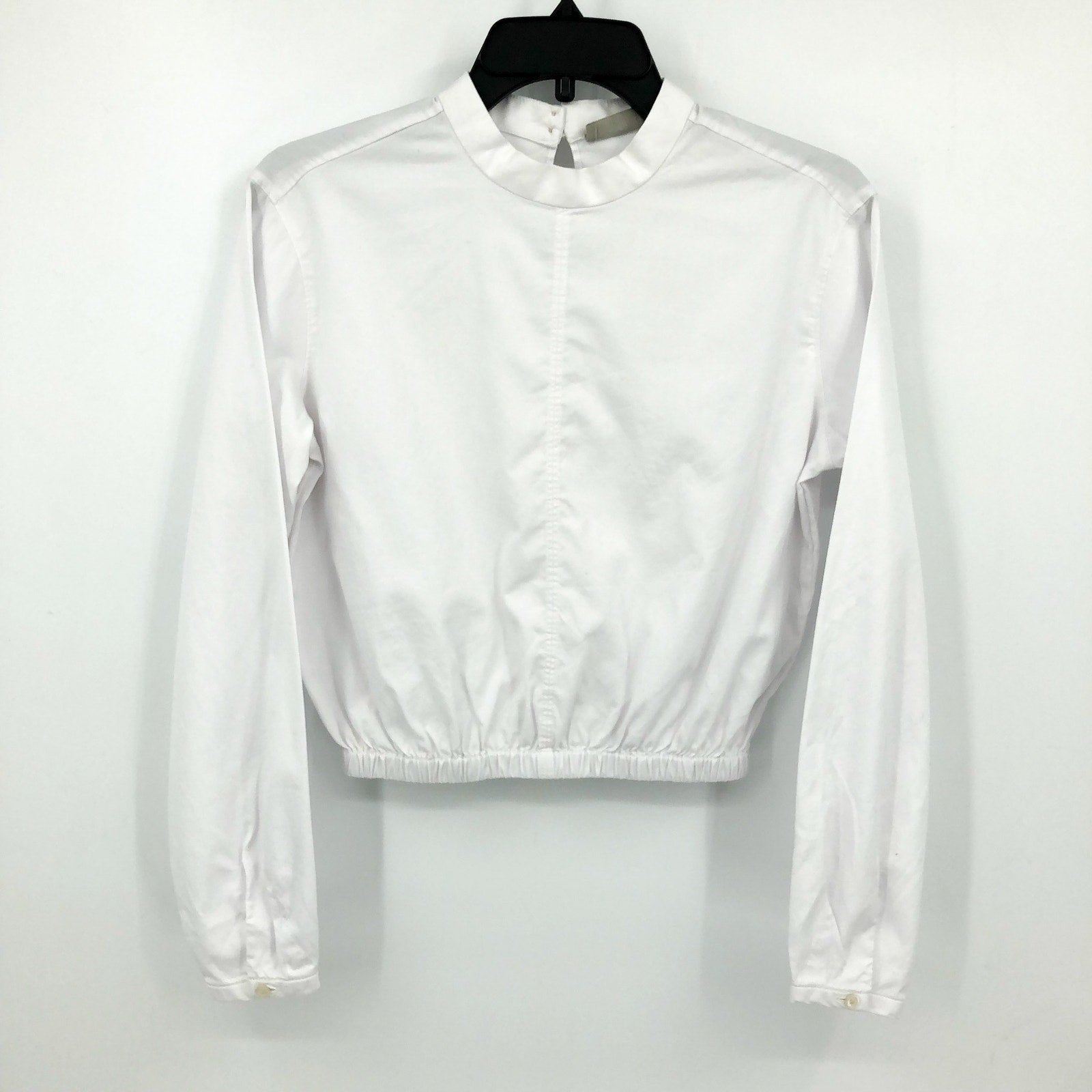 EVERLANE Women's The Mockneck Bubble Top White XXS