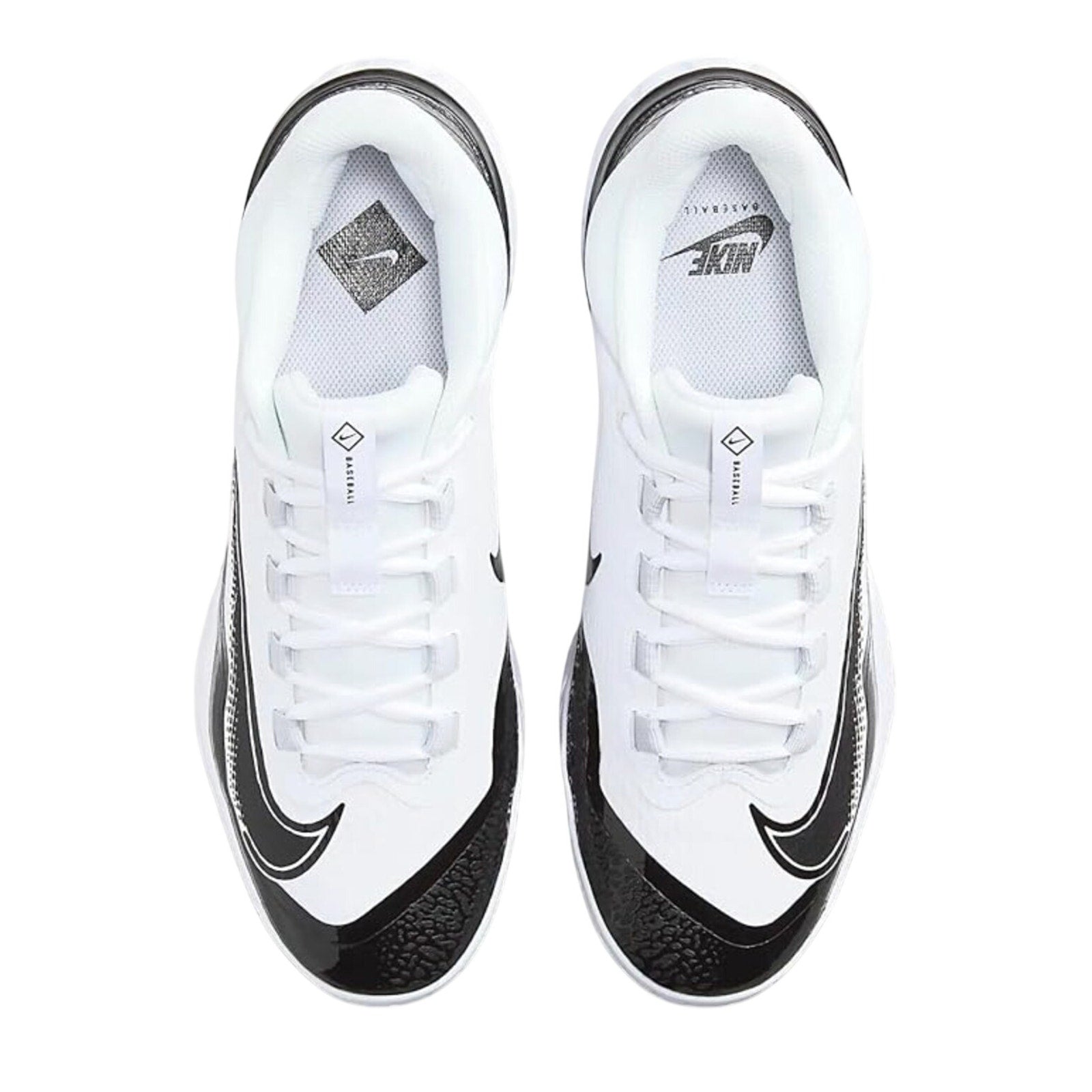 Nike MENS 11.5 Alpha Huarache Elite 4 Low MCS Baseball Cleats White FD6255 NWOB