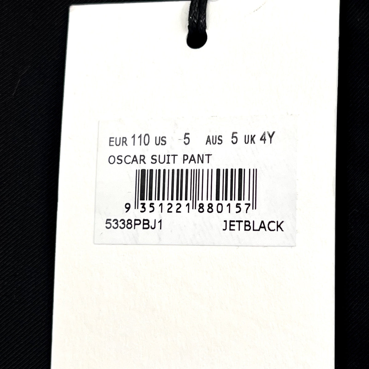 BARDOT Boys Oscar Suit Pants Size 5 XS Jet Black Solid Straight Leg NWT