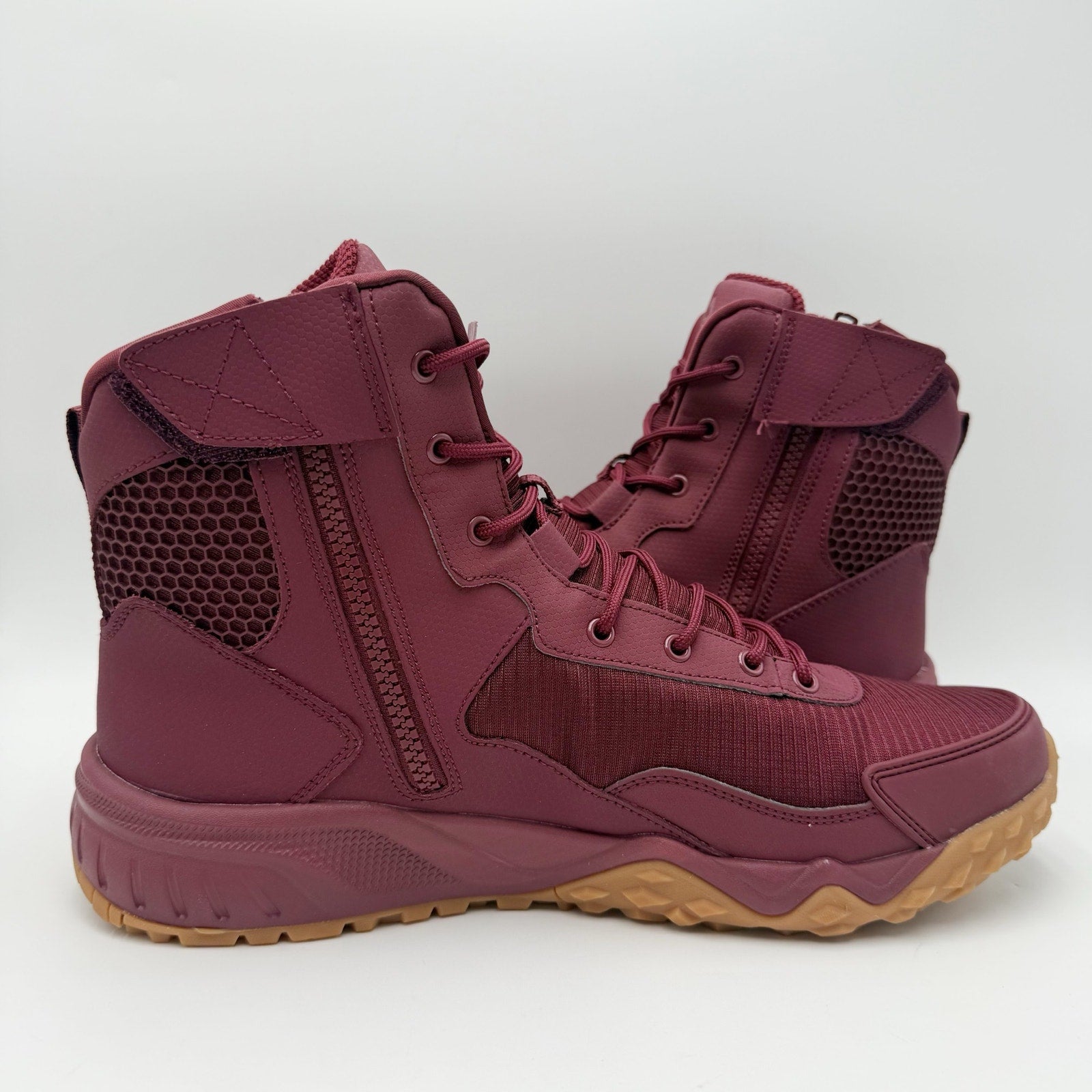 FILA Mens Chastizer Boots Size 11.5 EU 45 Red Tawn Gum Leather NIB