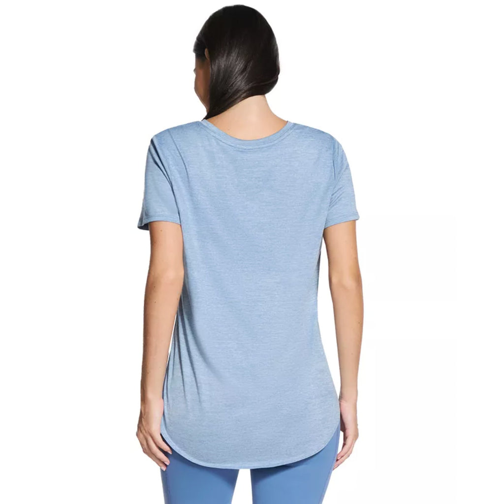 SKECHERS Women's GO DRI Swift Tunic Tee XS Light Blue Short Sleeve NWT