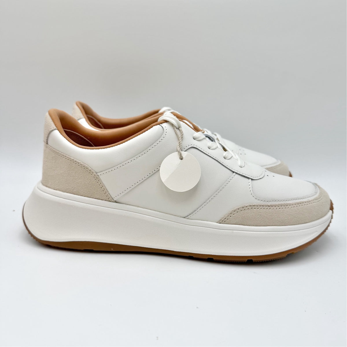FitFlop Womens F-Mode Casual Sneakers Size 8 EU 39 Urban White Suede NWOB