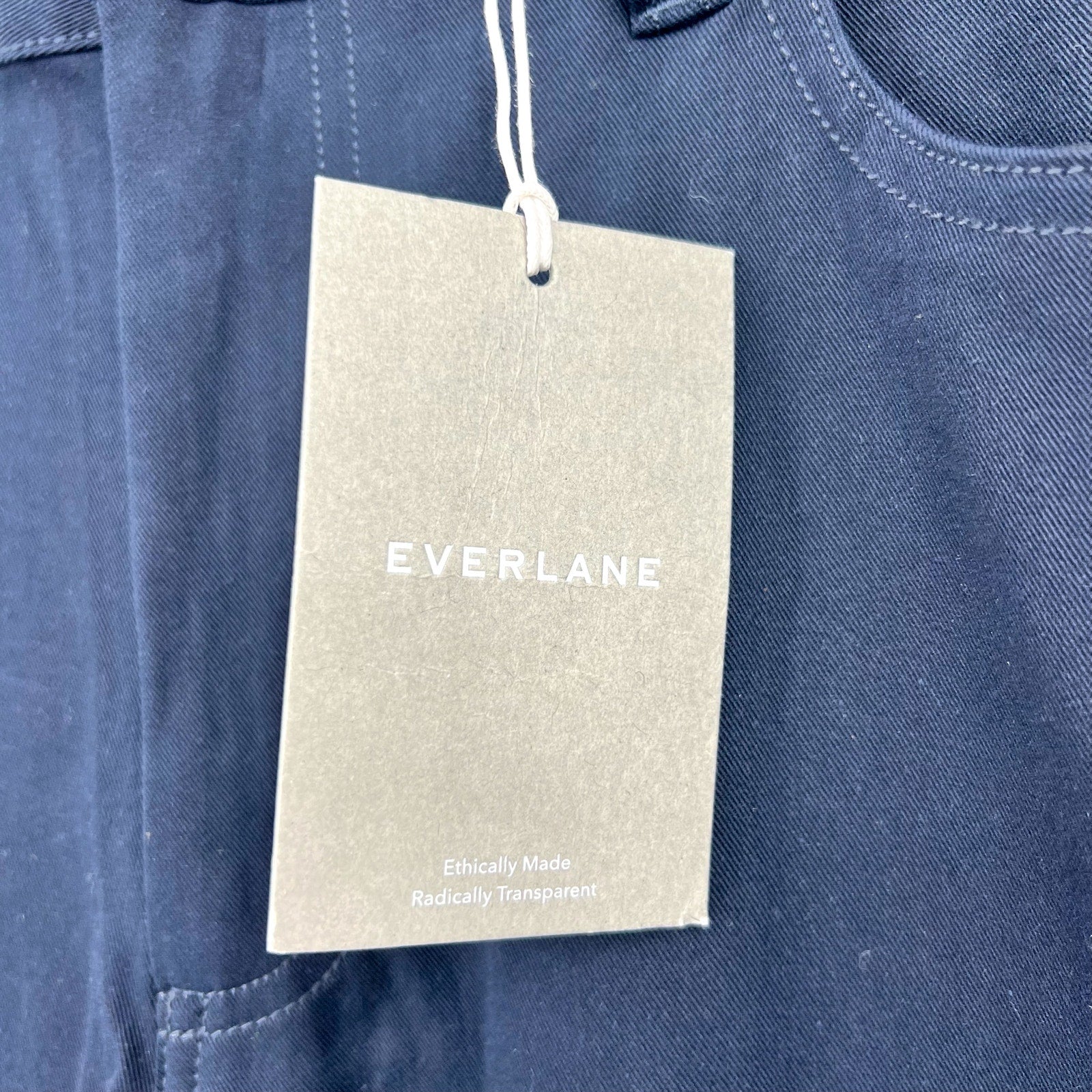 EVERLANE Men's The Performance 5-Pocket Pants 35x32 Navy Blue Stretch Chinos NWT