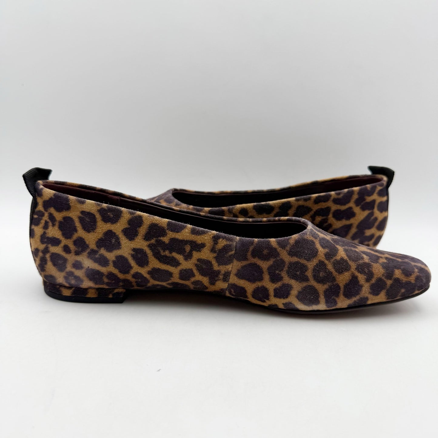 Franco Sarto Womens Vana Ballet Flat US 8 Wide EU 38.5 Brown Leopard Leather NIB