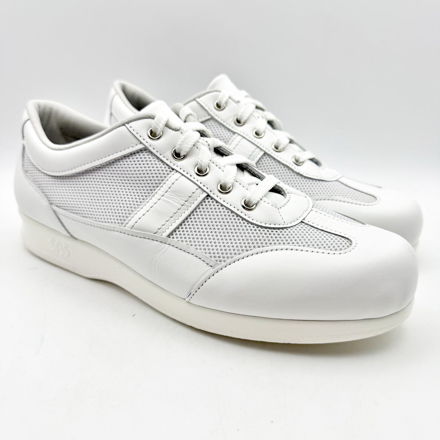 SAS Womens Free Time Comfort Walking Shoe US 9.5 Narrow EU 40 White Leather NIB