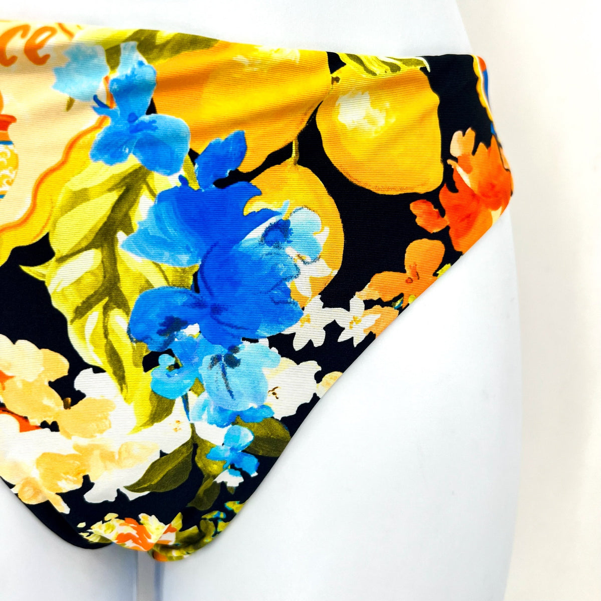 SEAFOLLY Women's Ciao Bella Hipster Bikini Pant Size 10 Blue Yellow Printed NWT