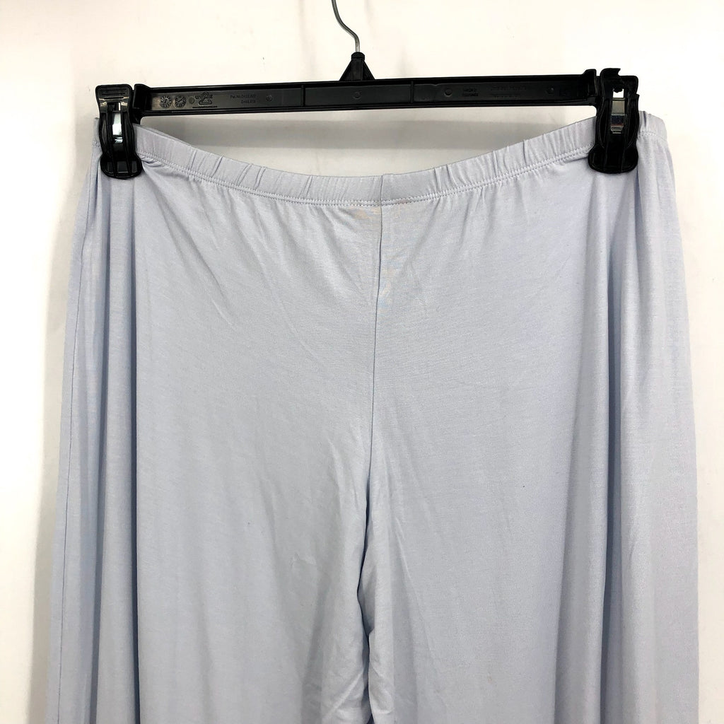 EBERJEY Women's Gisele Long Pajama Set Large Ice Blue Ivory TENCEL Modal NWT