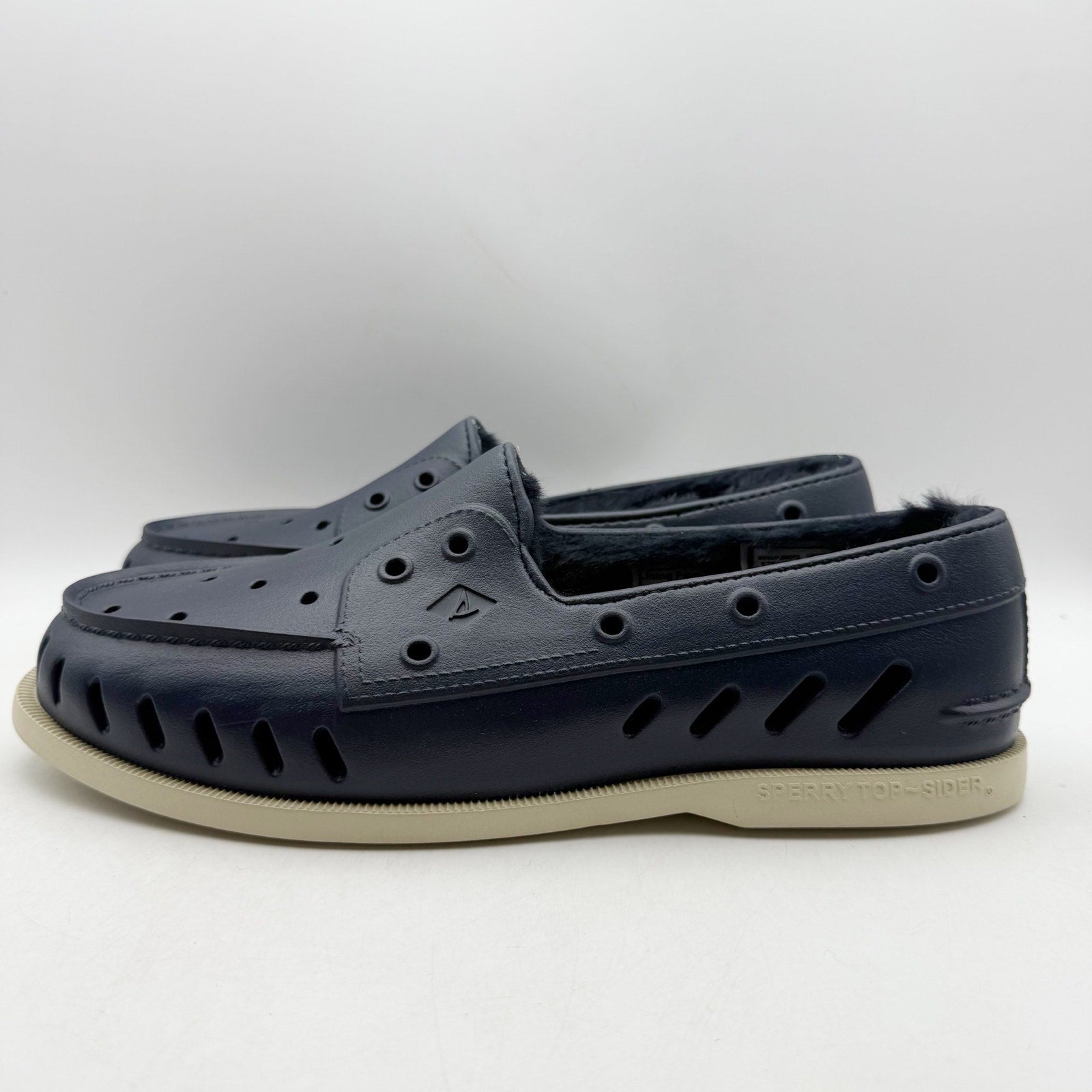 Sperry Mens Original Float Cozy Boat Shoes US 10 EU 43 Navy Blue NWOB