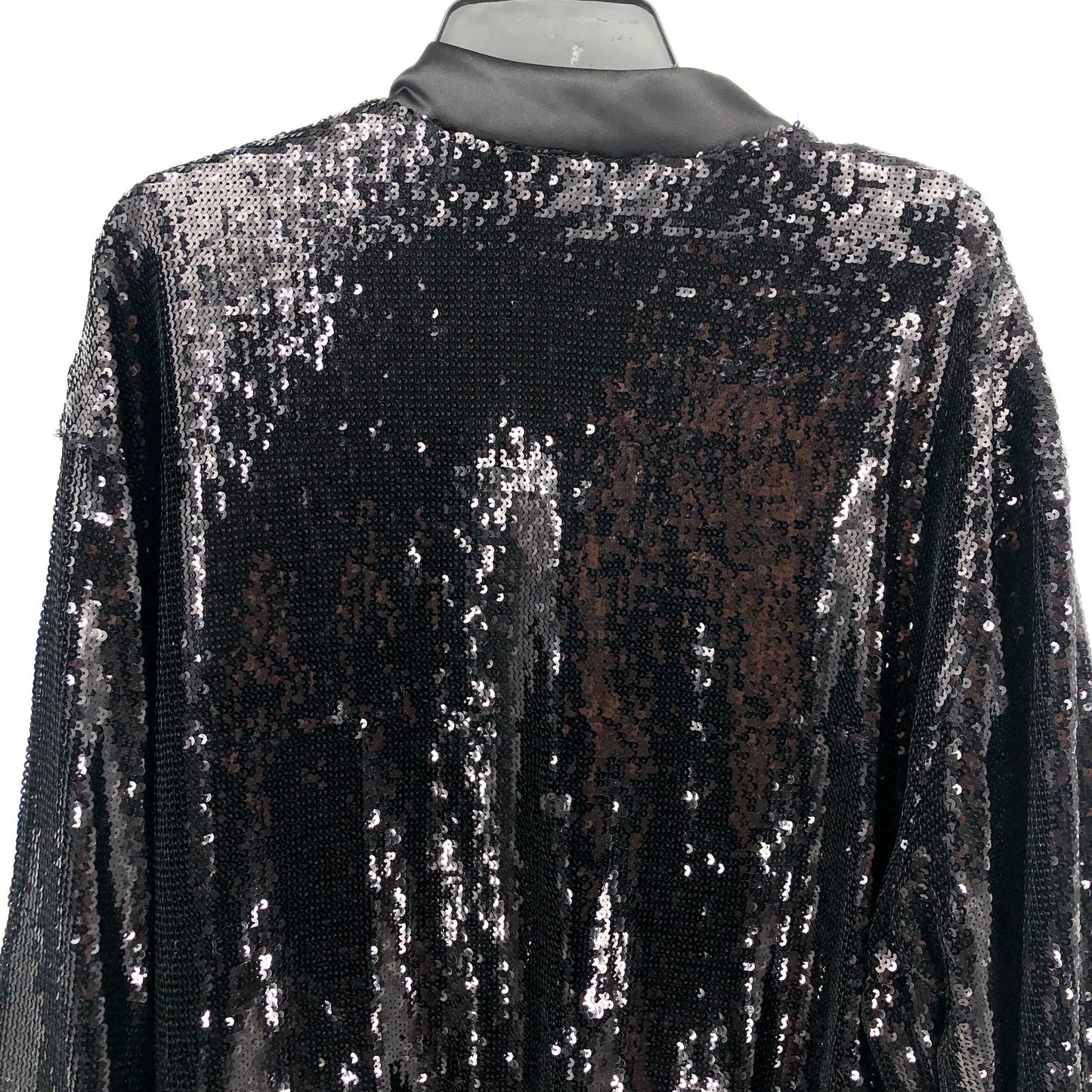 SANCTUARY Women's Sloan Sequined Bomber Jacket Black 1X