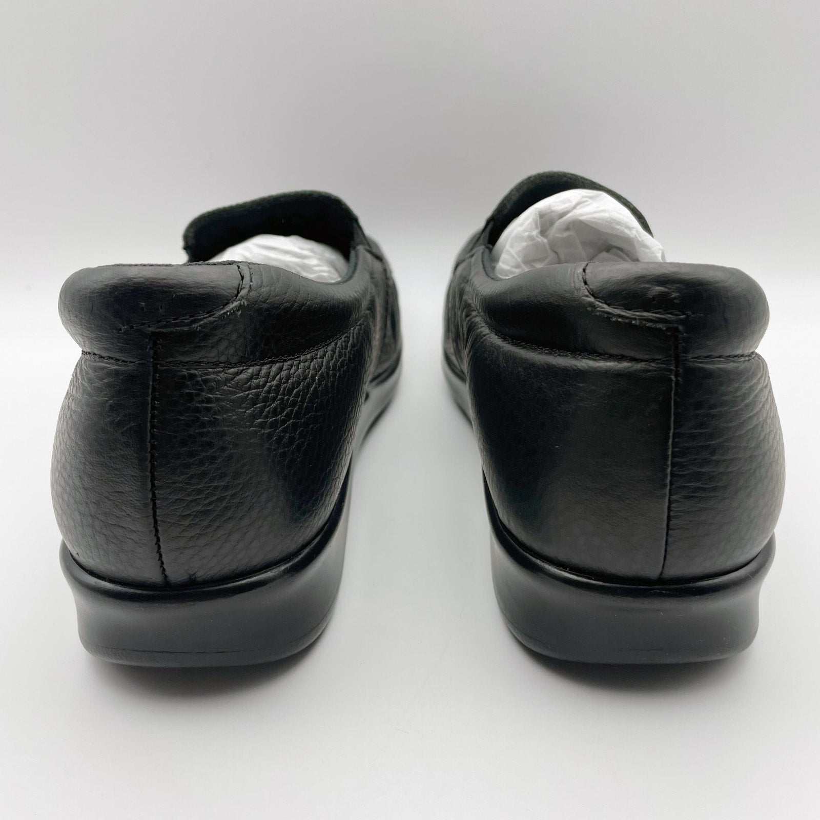 SAS Womens Twin Slip On Walking Shoes US 9.5 M EU 40-41 Black Leather NIB
