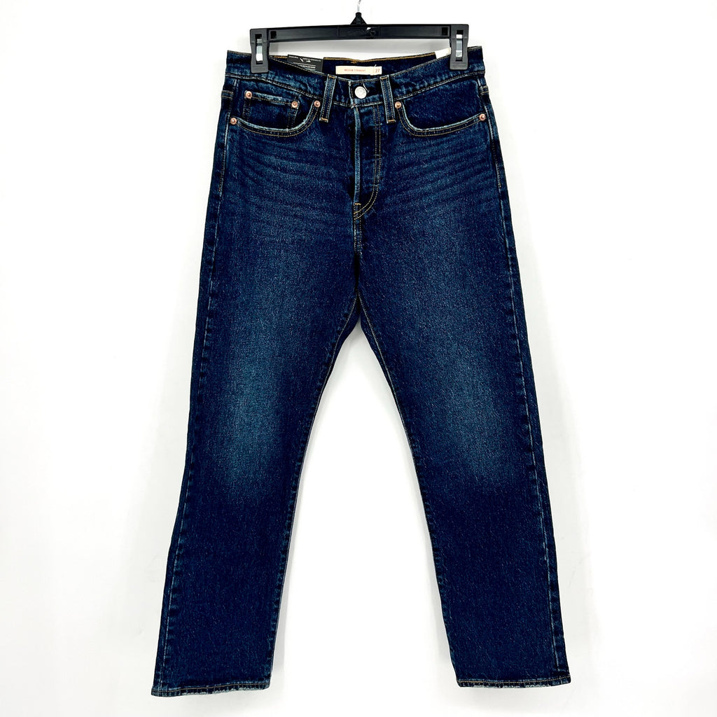 Levi's Womens Wedgie Straight Ankle Jeans 27x28 Indifferent Indigo 349640217 NWT
