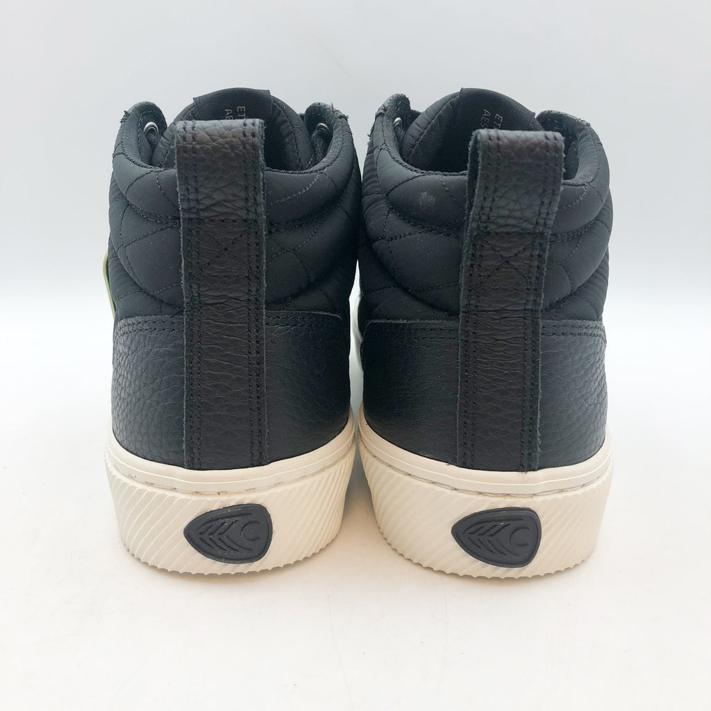 Cariuma Womens OCA High Sneakers Size 8 EU 9 Black Quilted Premium Leather NIB
