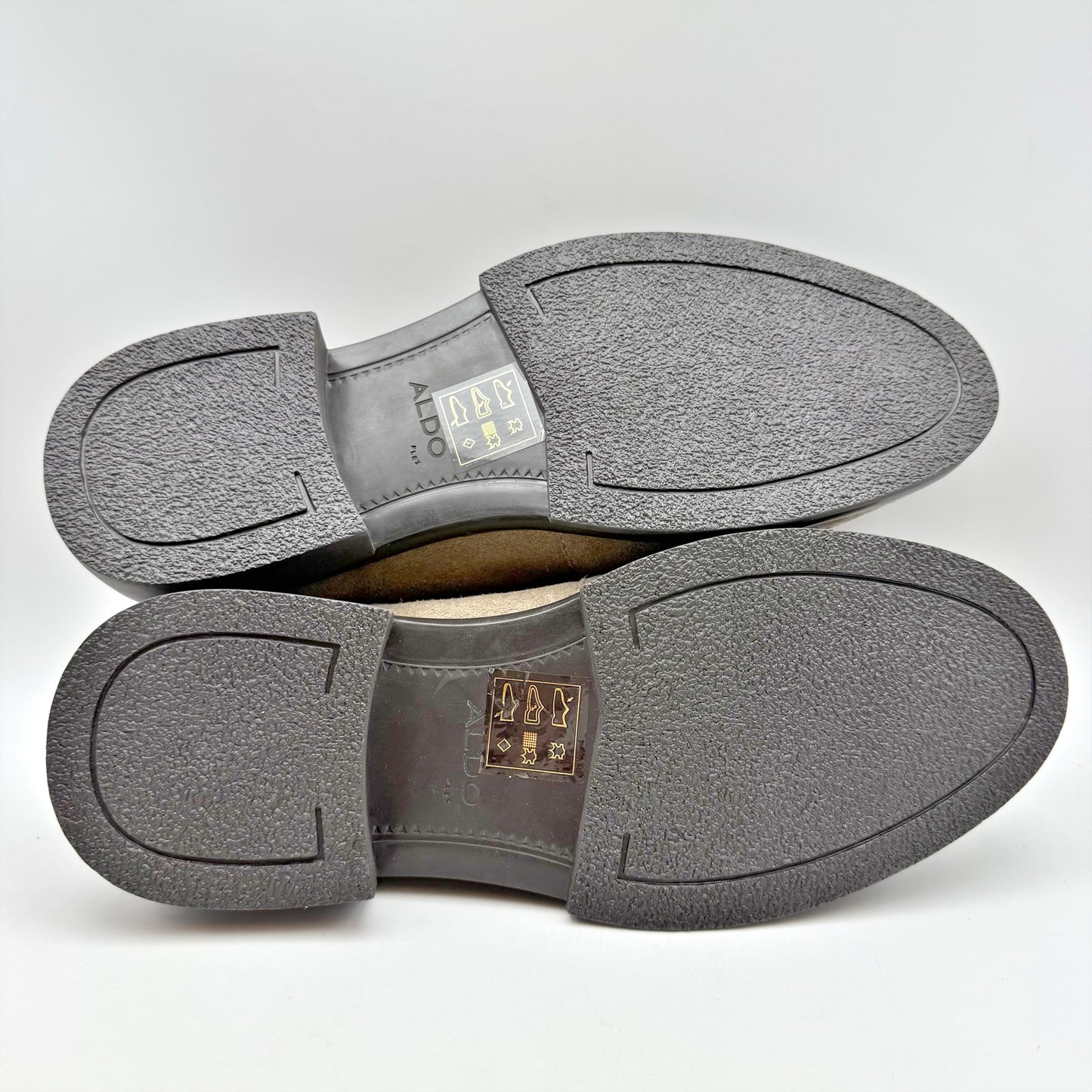 Aldo Mens Tucker Penny Loafers US 8 EU 41 Taupe Beige Suede Slip On NWOB