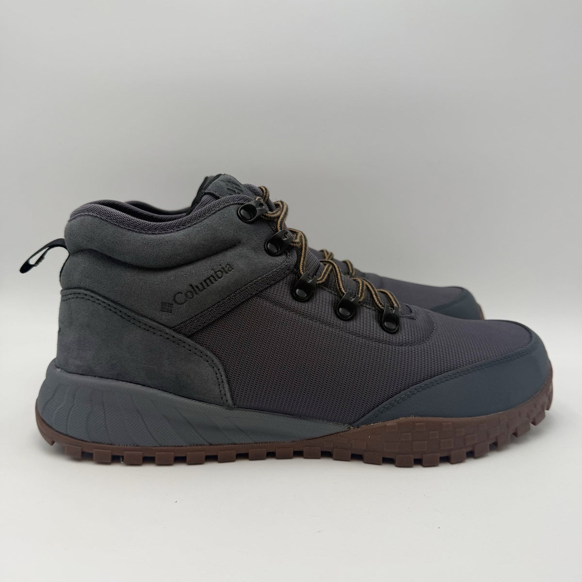 Columbia Mens Fairbanks Mid Climbing Shoes Size 10 M Grey Blue Waterproof NWOB