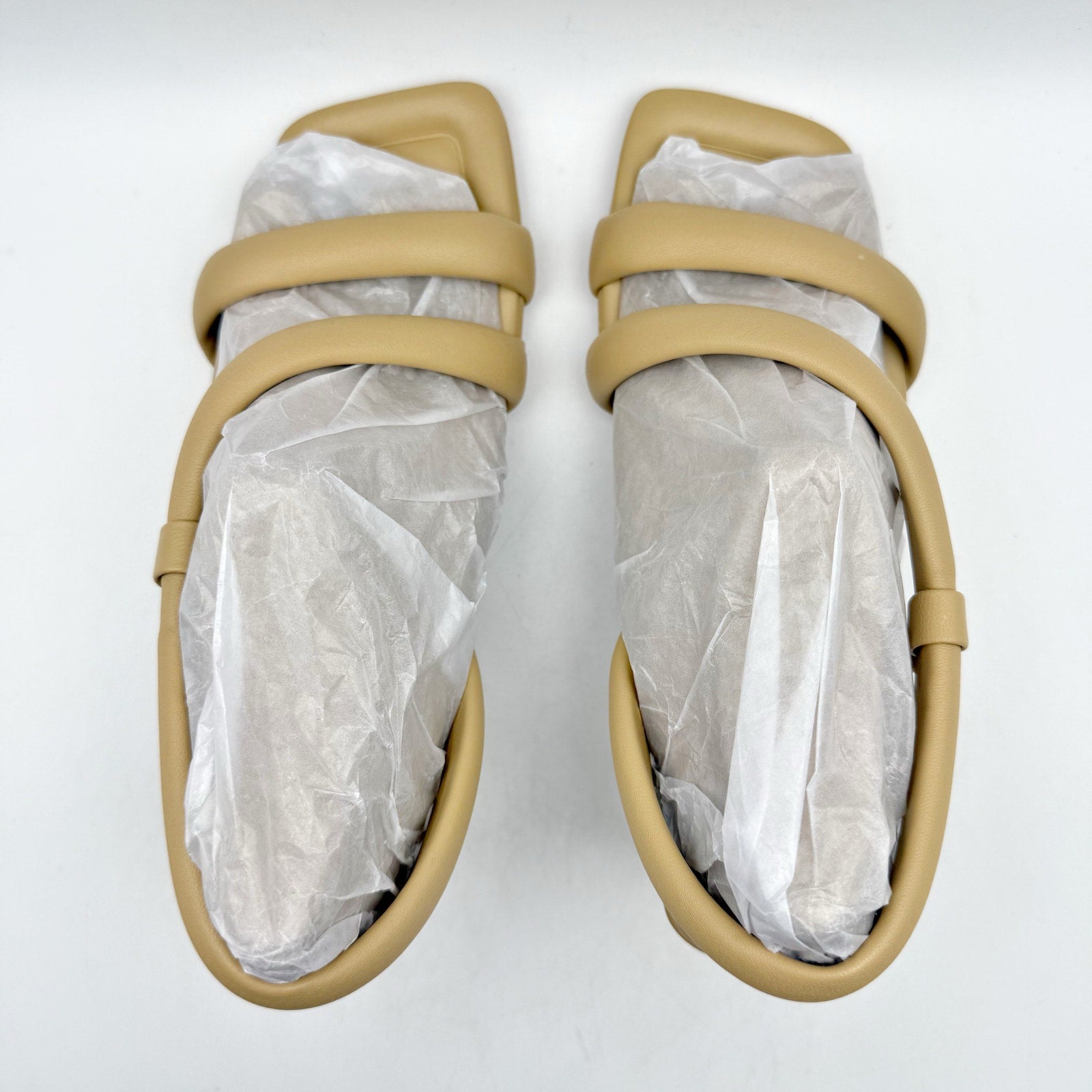 Vince Womens Coline Sandal Heel US 5.5M EU 35.5 Tan Nude Leather NIB