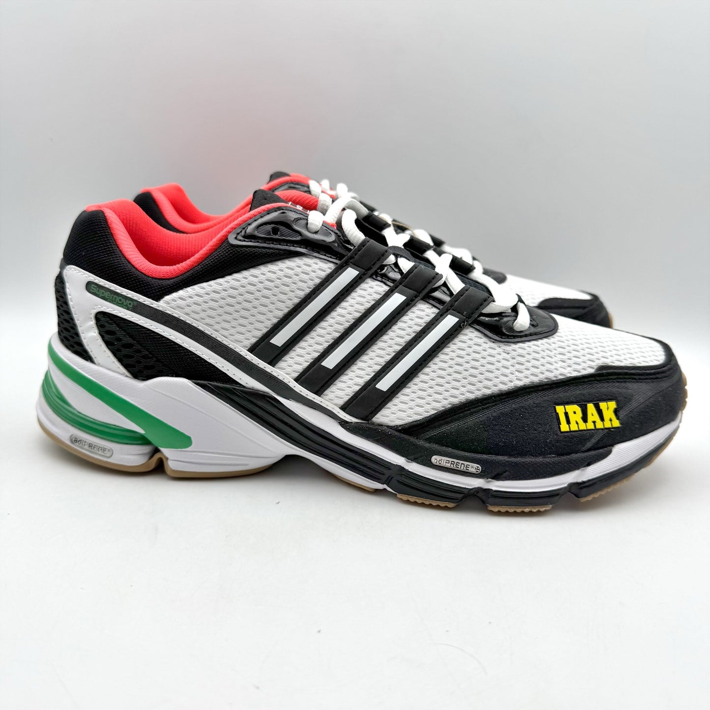 Adidas Mens x IRAK Supernova Cushion 7 Sneaker US 10 M White Black Athletic NWOB