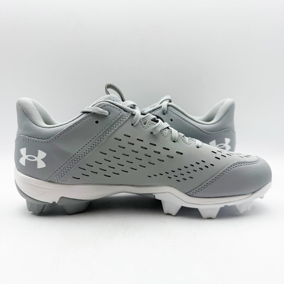 Under Armour Mens Leadoff Low RM Molded Baseball Cleats Size 12 Grey White NWOB