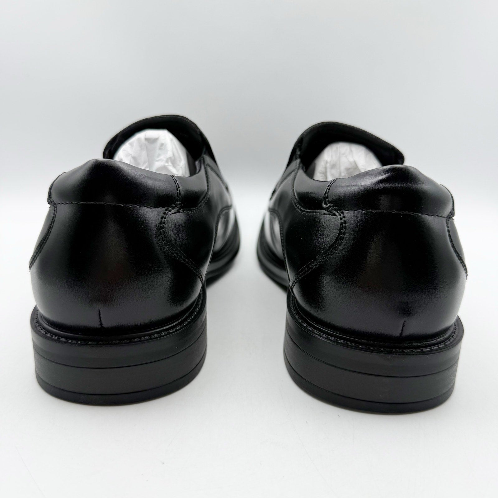 Dockers Mens Lawton Loafers US 11.5 Wide EU 45 Black Leather Slip On NIB